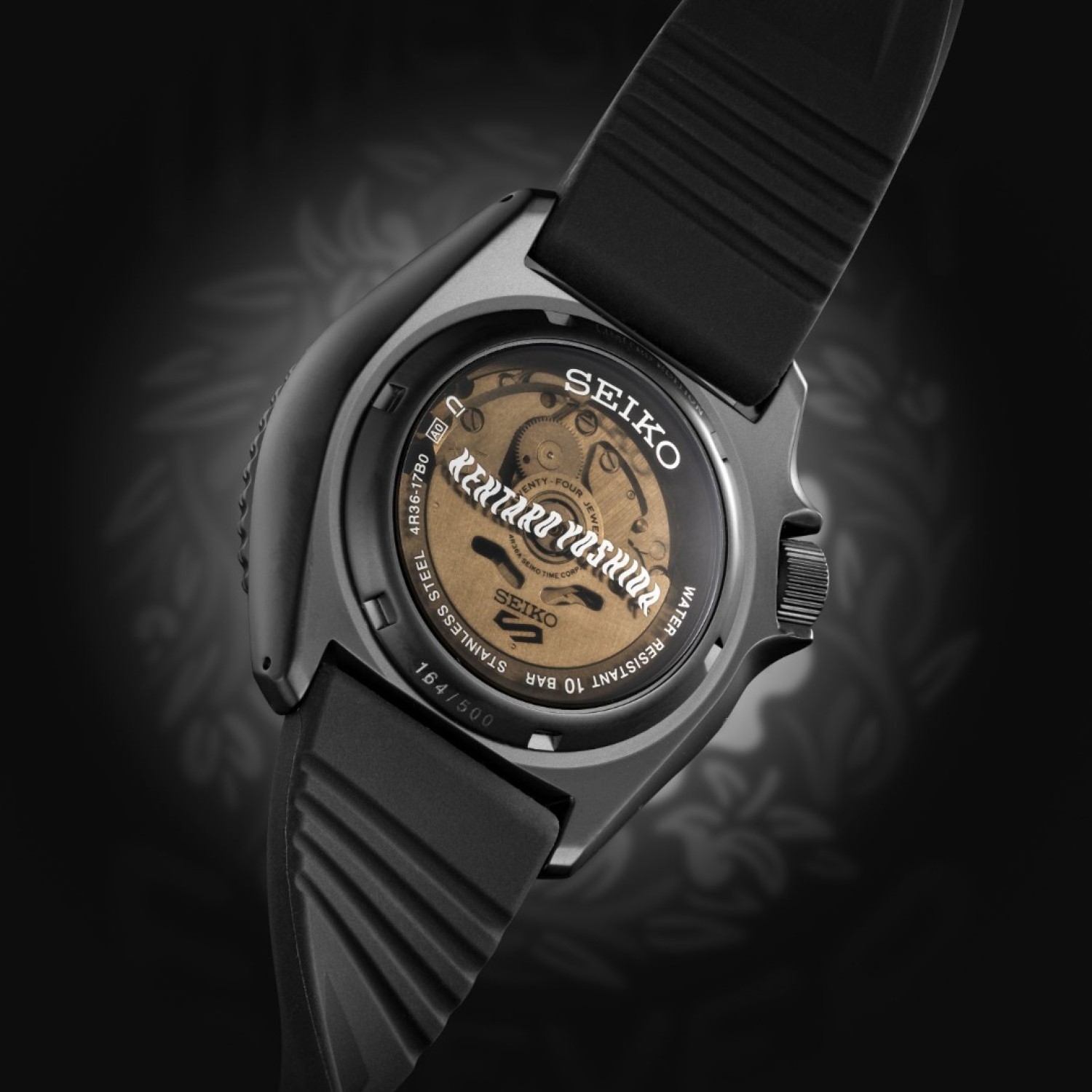SRPL25K Seiko 5 Sports Kentaro Yoshida Limited Edition - Black Stainless-Steel Casing, black Dial and black silicon strap SRPL25K Seiko 5 Sports Kentaro Yoshida Limited Edition by Seiko Watches NZ | Black Stainless-steel Casing, black Dial and black silicon strap