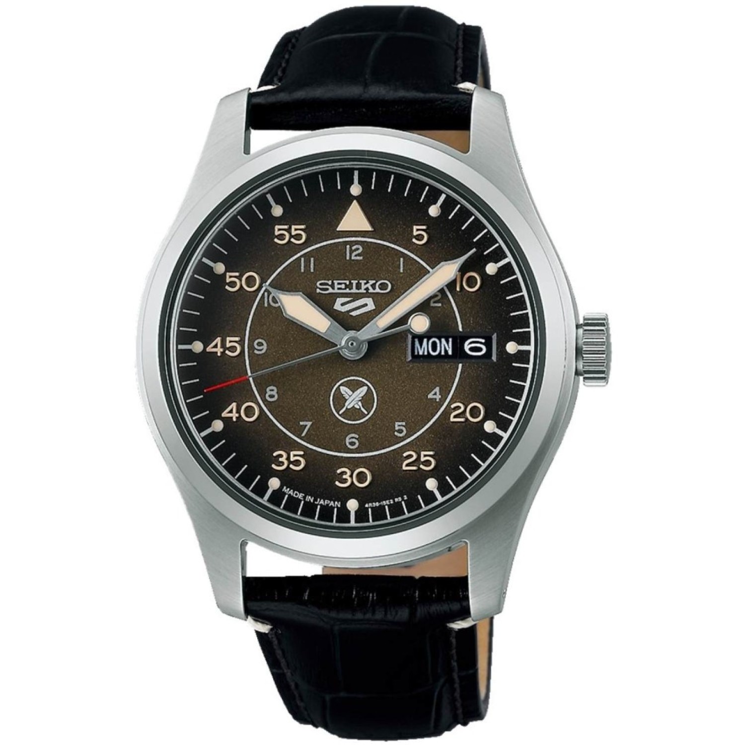 Christies Jewellery - SRPL31 Seiko 5 Sports Horigome Limited Edition Watch Auckland NZ SRPL31 Seiko 5 Sports Horigome Limited Edition Watch SRPL31K - A wristwatch with a silver case and black strap