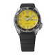 SRPL87 Seiko 5 Sports SKX Sports Style Series watch with a bold yellow dial, black bezel, luminous markers, and a black silicone strap – adventure-ready and stylish.