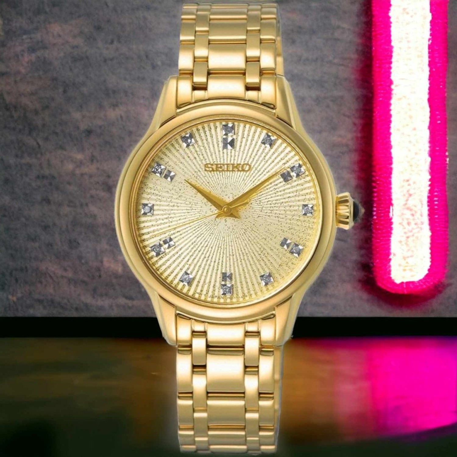 Christies Jewellery - SRZ552P Seiko Classic Diamond Watch Watches Auckland NZ SRZ552P Seiko Classic Diamond Watch SRZ552 Watches Auckland