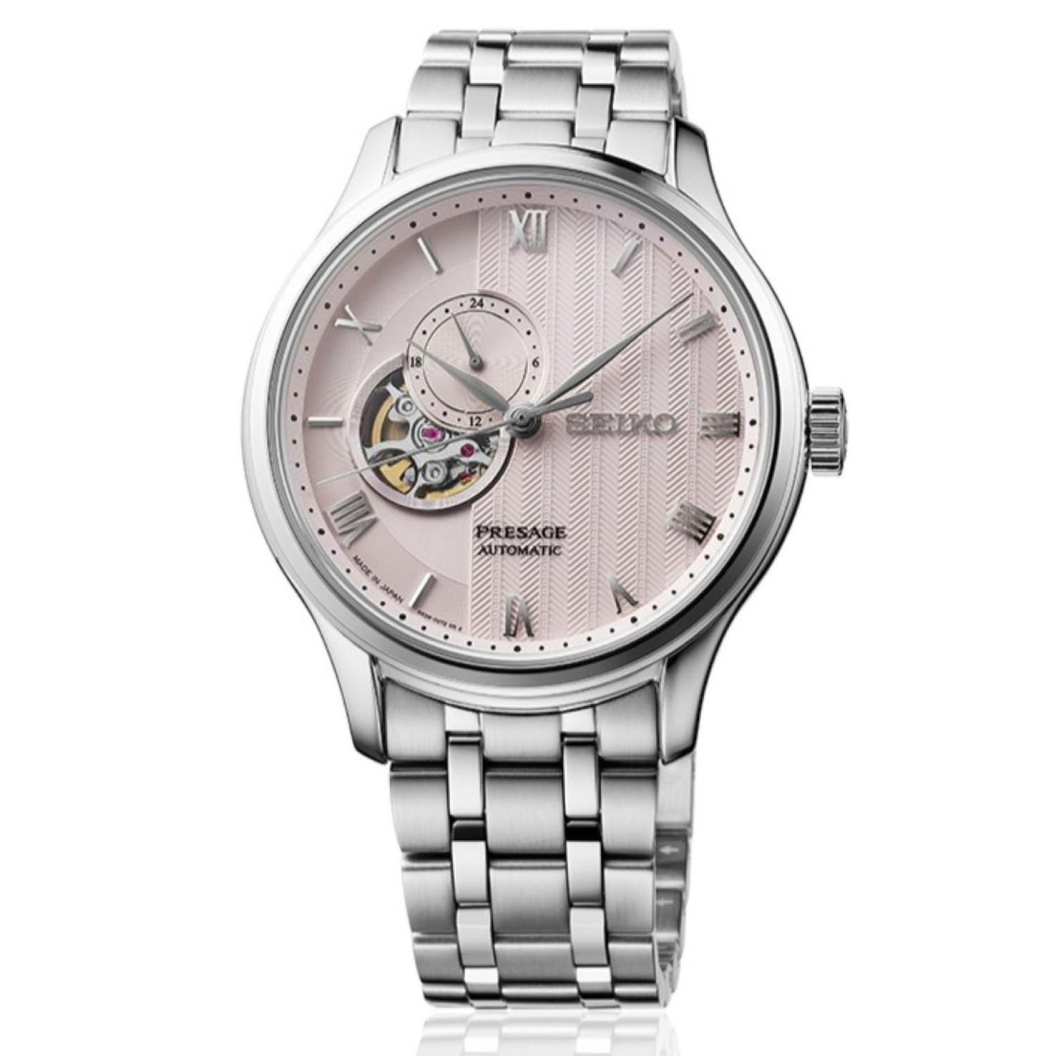 SSA465J Seiko Presage – Pale Pink Dial | Inspired by Kyoto’s Zen Gardens – Available at Christies Watches NZ SSA465J Seiko Presage – Pale Pink Dial Inspired by Kyoto’s Japanese Gardens