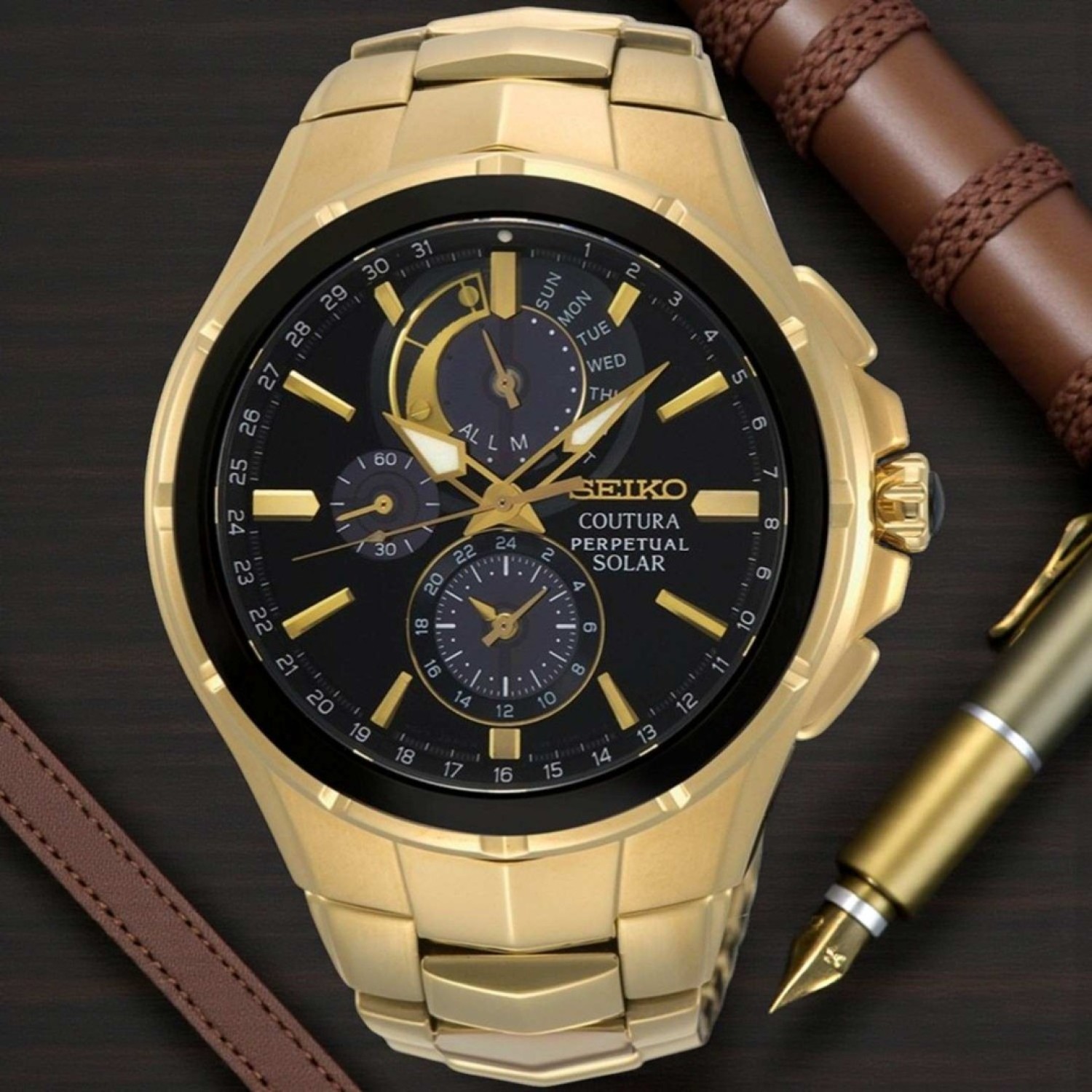 SSC700P‑9 Seiko Coutura Perpetual Solar Chronograph – Gold‑Tone Men’s Watch – Seiko Watches NZ SSC700P‑9 Seiko Coutura Perpetual Solar Chronograph – Gold‑Tone Men’s Watch by Seiko Watches