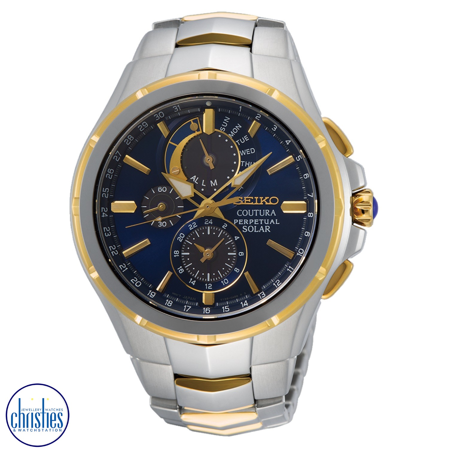 SSC798P1 SEIKO Coutura Perpetual Solar Watch. This is the  SEIKO SSC798 Coutura Perpetual Solar Watch 	3 Months No Payments and Interest for Q Card holders	Movement Type - Solar	Accuracy - ±15 seconds per month	Duration - Operating for approx.