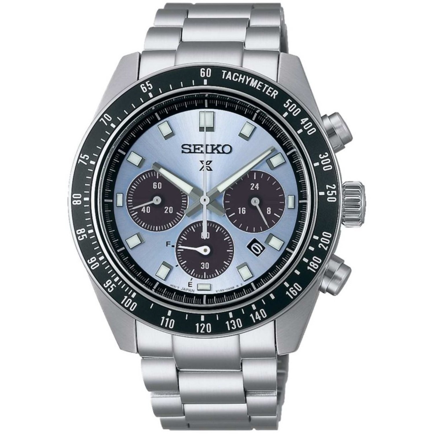 SSC935 Seiko Prospex Speedtimer Solar Chronograph SSC935P watch - With Light Blue Dial and Stainless steel bracelet.