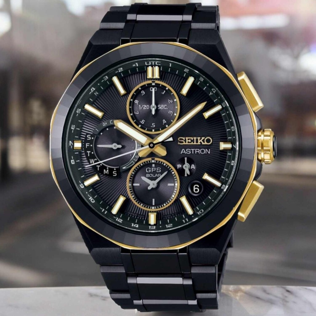 Kintaro Hattori Astron Solar Chronograph Gold Seiko Astron GPS