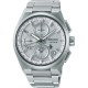 SSH159J Seiko Astron GPS Dual Time Chronograph – Seiko Watches NZ SSH159J Seiko Astron GPS Dual Time Chronograph | The white colour watch dial showcases multiple sub-dials, including a 1/20 second chronograph, a day indicator, and a GPS solar power indicator. It features silver hour markers, hands, and a date window at