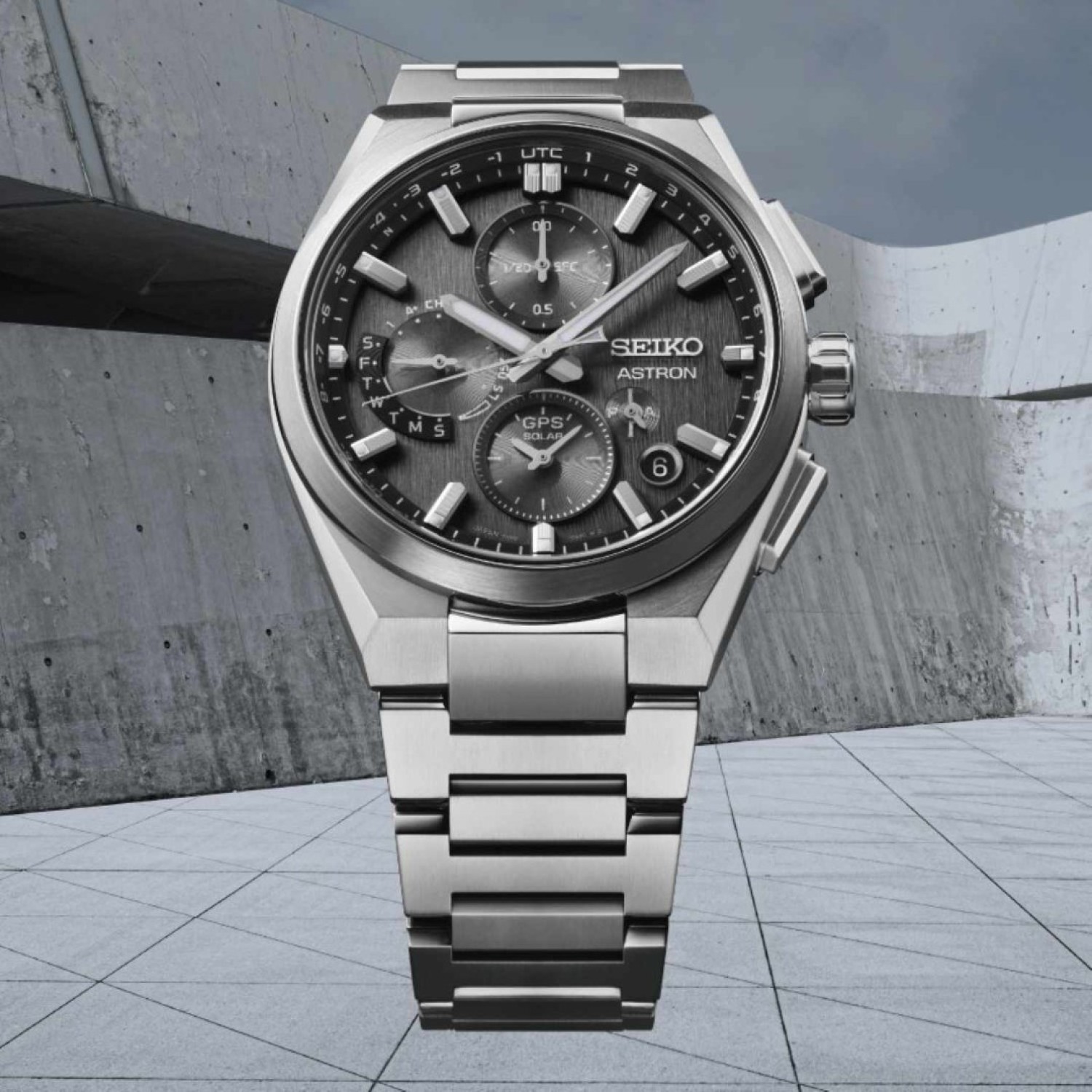 SSH163 Seiko Astron GPS Dual Time Chronograph – Seiko Watches NZ Seiko Astron GPS Dual Time Chronograph with Titanium Casing and Charcoal Dial
