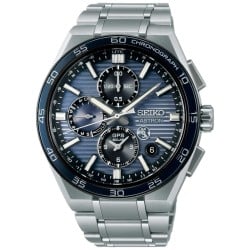 SSH175J Seiko Astron GPS Solar Chronograph | Dual-Time Titanium Watch – Blue Dial