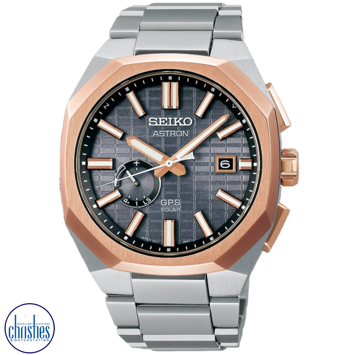 SSJ014J1 Seiko Astron 2 Tone Titanium Luxury Watch SSJ014J diamond jewellery