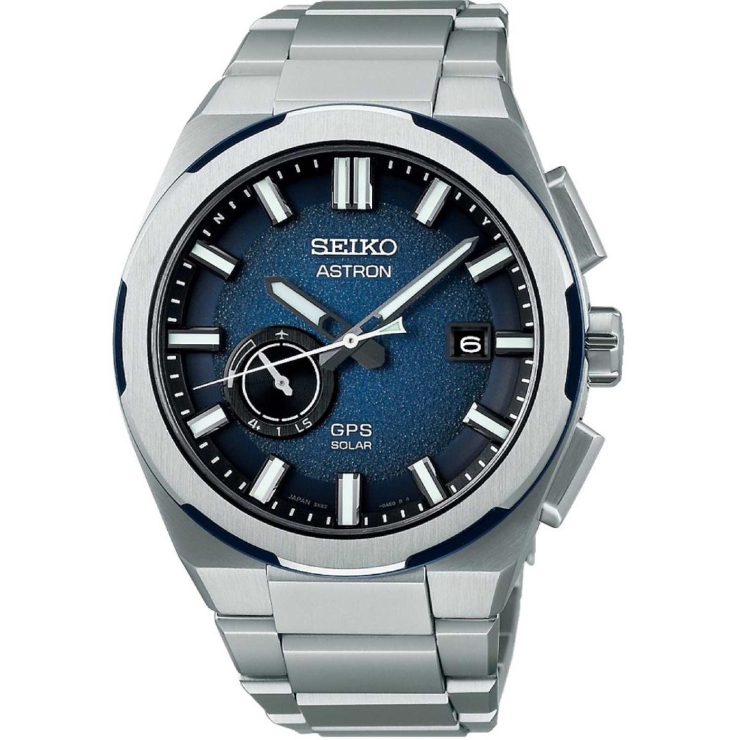 SSJ023J Seiko Astron GPS Solar Watch - Precision Timekeeping & Elegant Design SSJ023J Seiko Astron GPS Solar Watch with GPS functionality and solar power with blue colour dial and Titanium casing