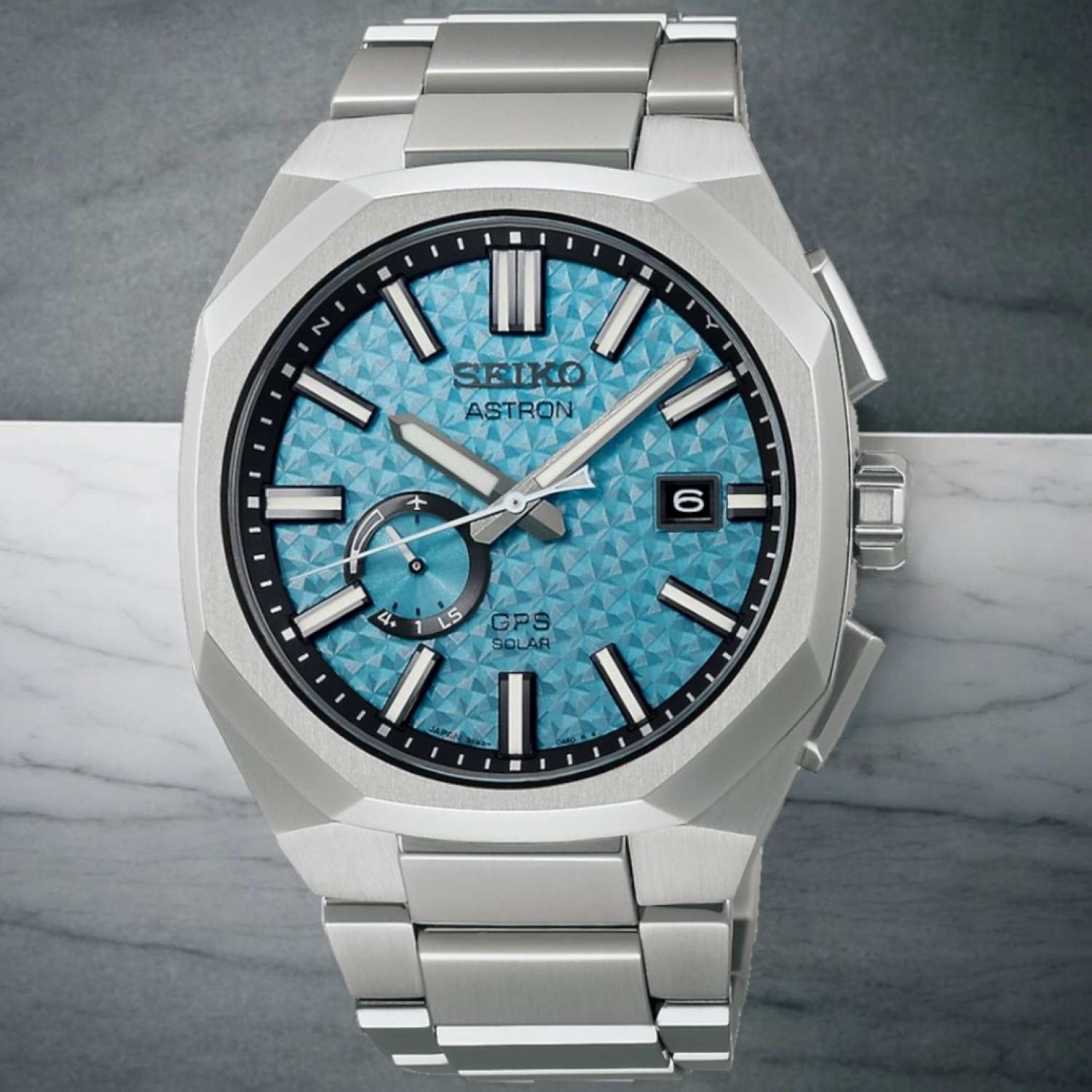 Christies Jewellery - SSJ027J Seiko Astron GPS Solar Limited Edition Watch Auckland NZ Seiko SSJ027J Astron GPS Solar Limited Edition Watch with blue dial and titanium case