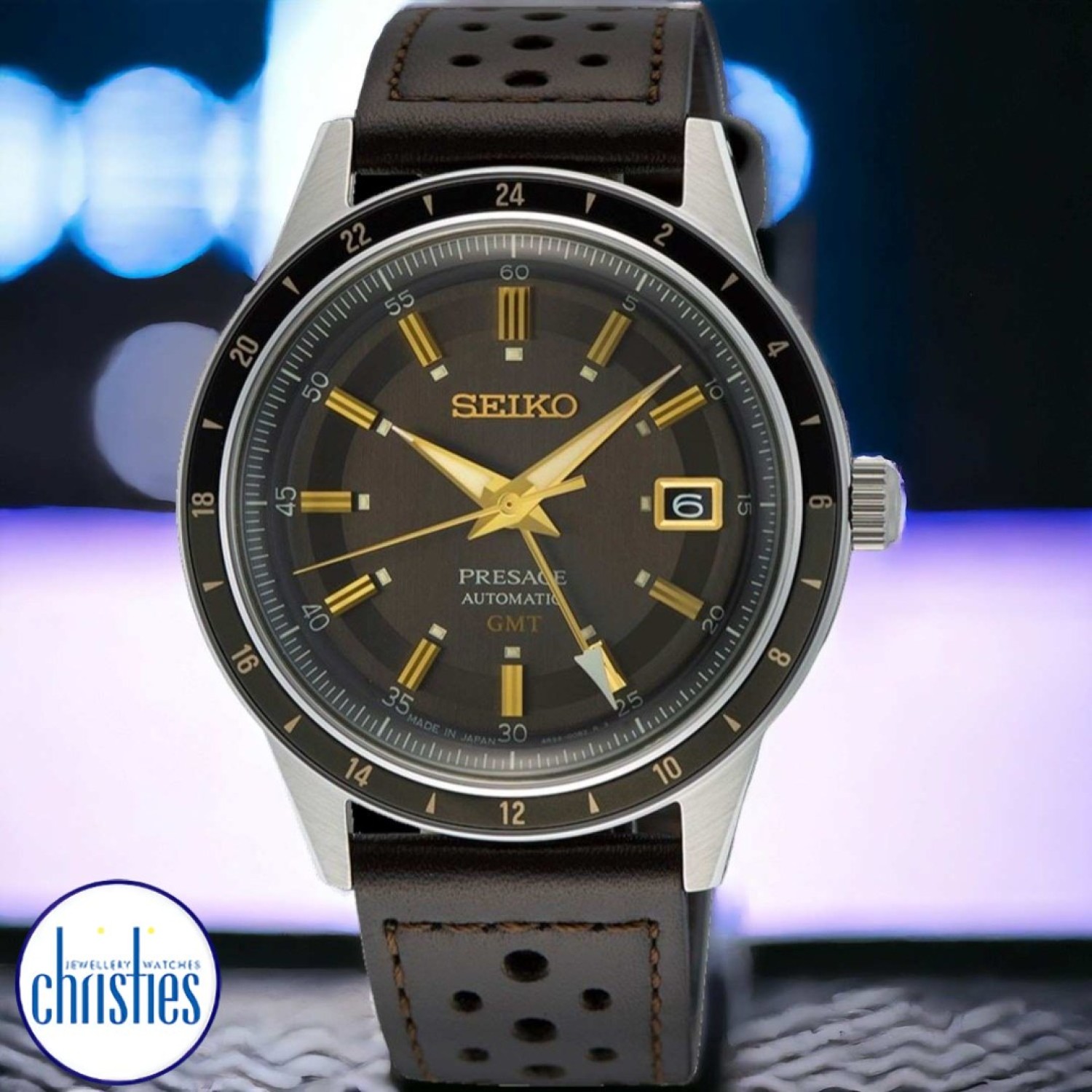 SSK013J Seiko Presage Automatic G.M.T Watch SSK013J1 Seiko Watches NZ |  Seiko's commitment to craftsmanship ensures that each watch is made with precision and attention to detail.