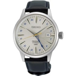 SSK049J Seiko Presage Cocktail Time GMT "Silver Bullet" Watch