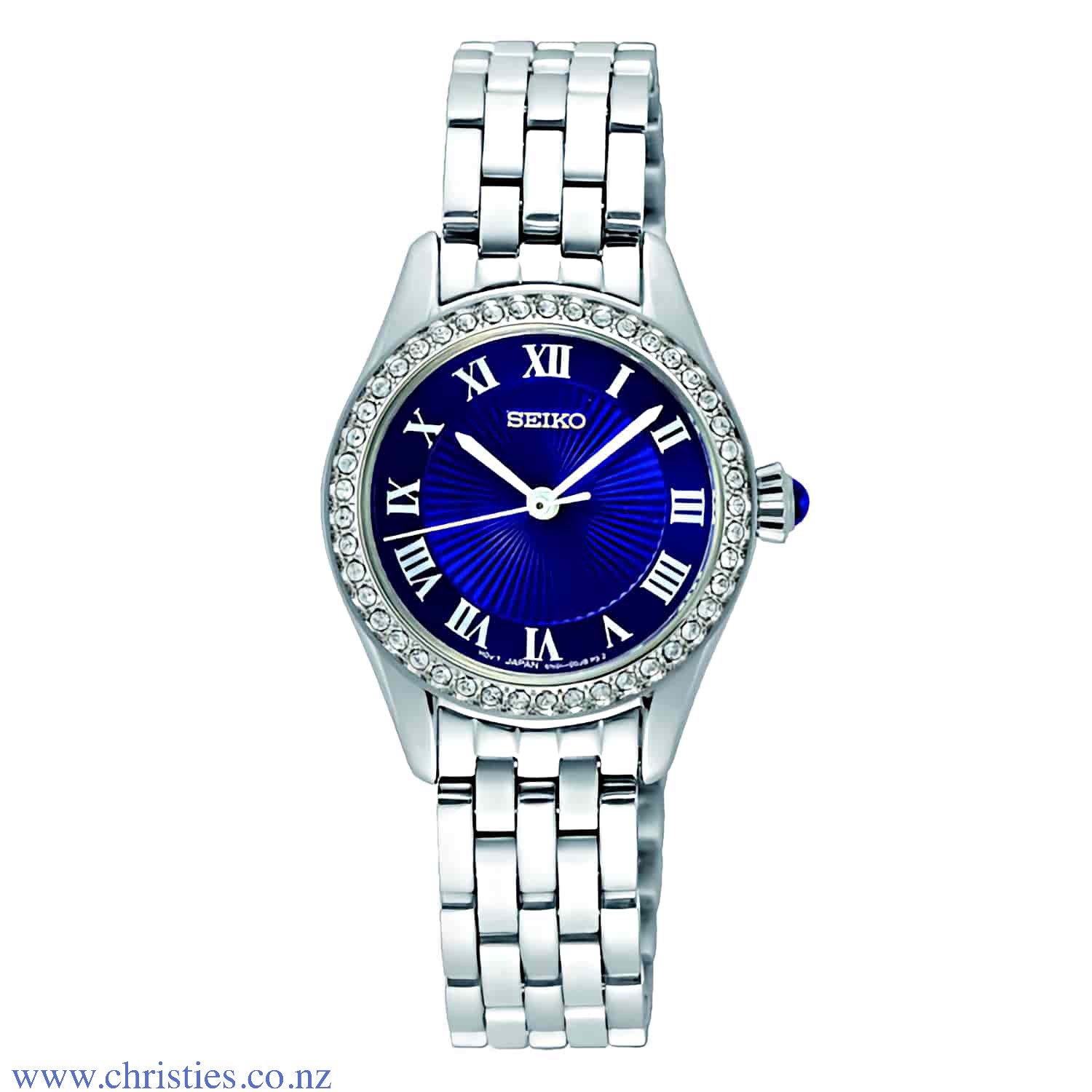 SUR335P Seiko Ladies Diamond Accents Watch. SUR335P Seiko Ladies watch featuring a stunning blue dial and diamond Accents Afterpay - Split your purchase into 4 instalments - Pay for your purchase over 4 instalments, due every two weeks. You’ll pay your fi