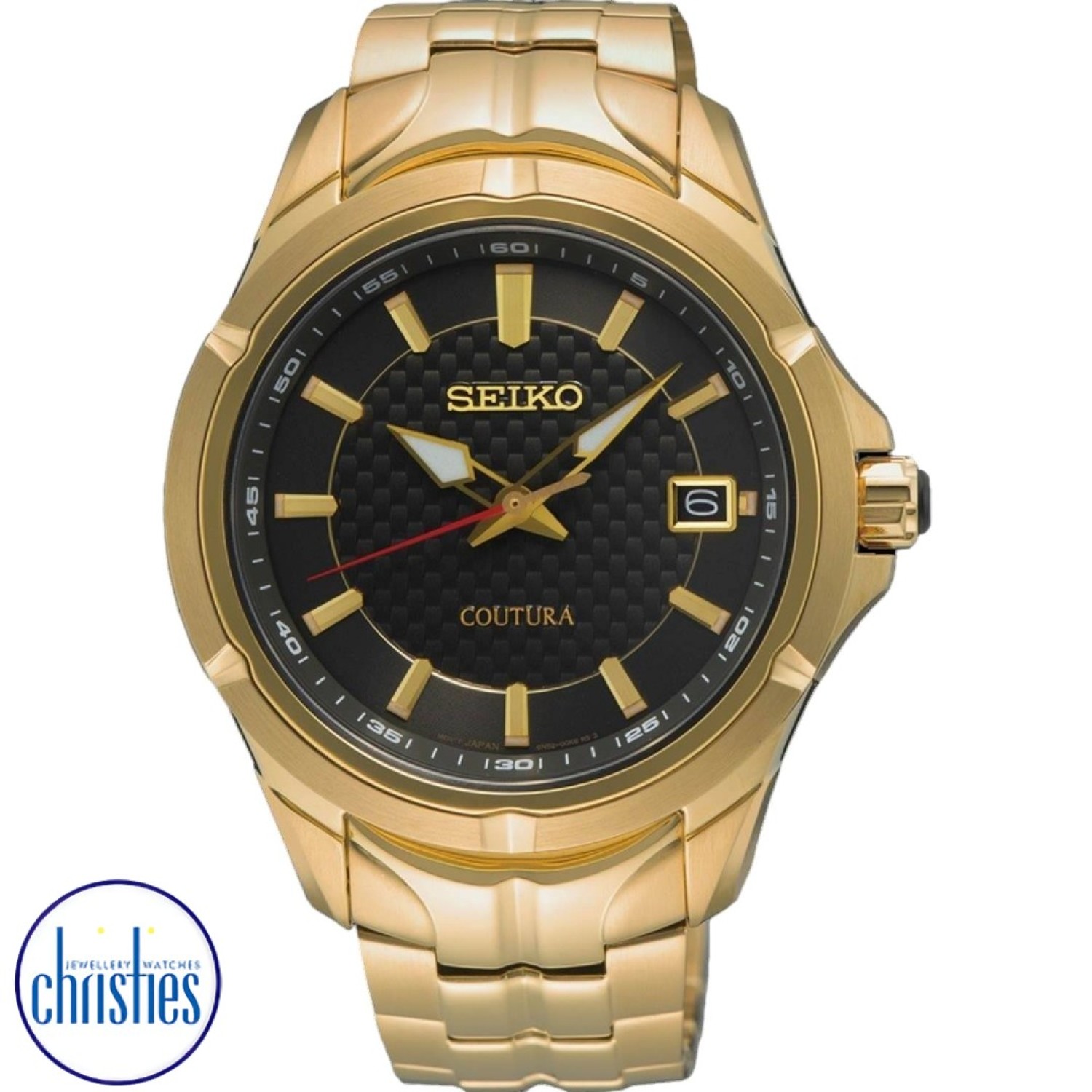 Christies Jewellery - SUR566P Seiko Coutura Gold Analogue Watch Watches Auckland NZ SUR566P Seiko Coutura Gold Analogue Watch SUR566P-9 Seiko Watches NZ | Seiko's commitment to craftsmanship ensures that each watch is made with precision and attention to detail.