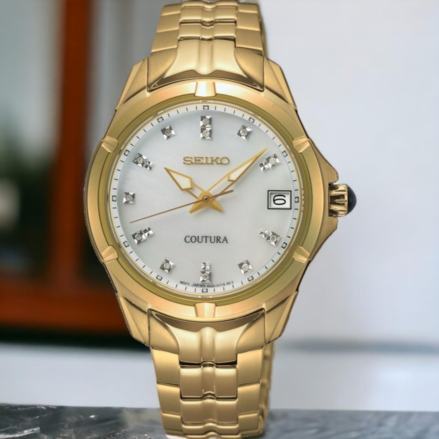 Christies Jewellery - SUR596 Seiko Quartz Gold-Tone Ladies Analogue Watch Watches Auckland NZ SUR596 Seiko Quartz Gold-Tone Ladies Analogue Watch SUR596P Seiko Watches NZ | Seiko's commitment to craftsmanship ensures that each watch is made with precision and attention to detail.