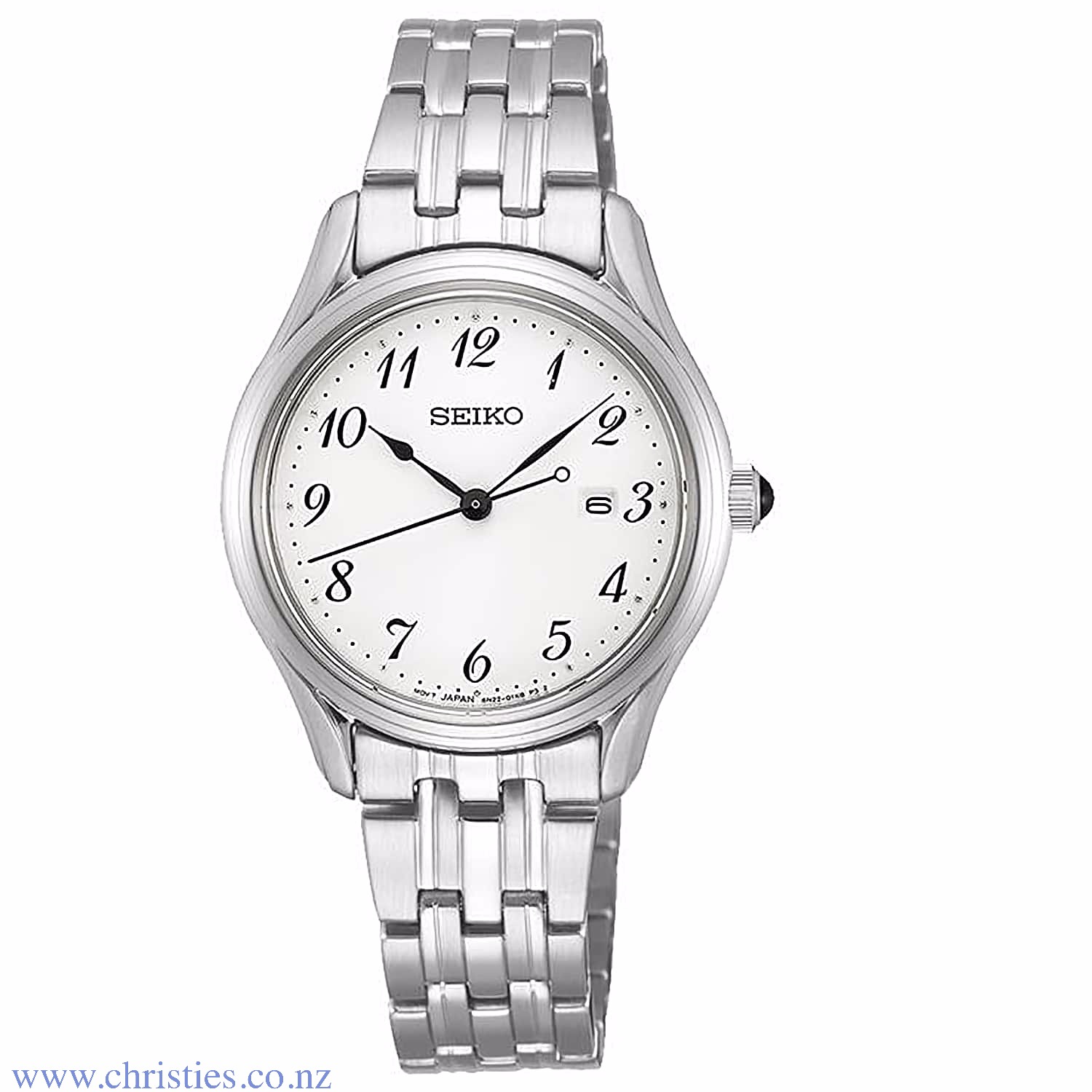 SUR643P SEIKO Ladies Quartz Watch. Ladies Seiko SUR643P  watch with White Dial and stainless steel case and bracelet   Humm -Buy Little things up to $1000 and choose 10 weekly or 5 fortnightly payments with no interest. Late payment f @christies.online