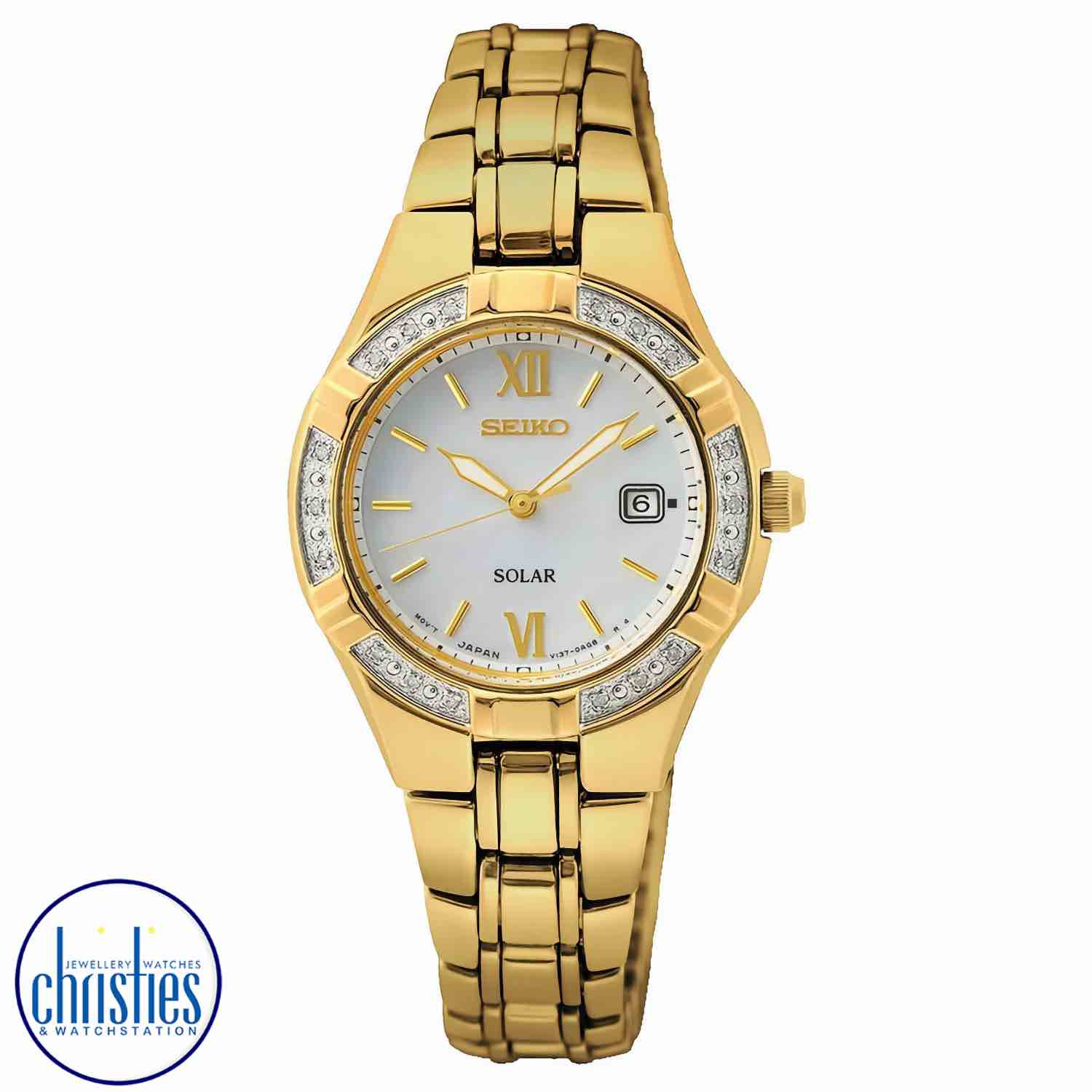 SUT428P SEIKO Ladies Solar Diamond Set Analogue Watch SUT425P seik watch afterpay SUT428P SEIKO Ladies Solar Diamond Set Analogue Watch .Seiko nz