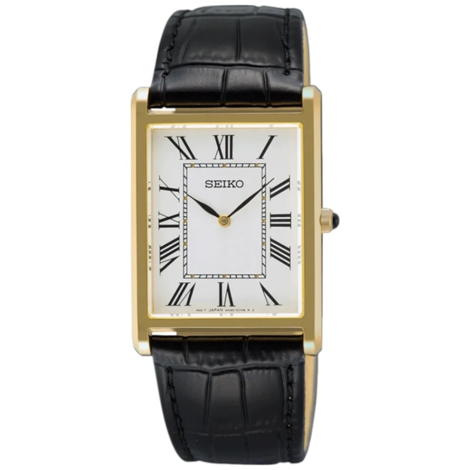 SWR104P Seiko Classic Roman Dial Leather Strap Watch by Seiko Watches NZ