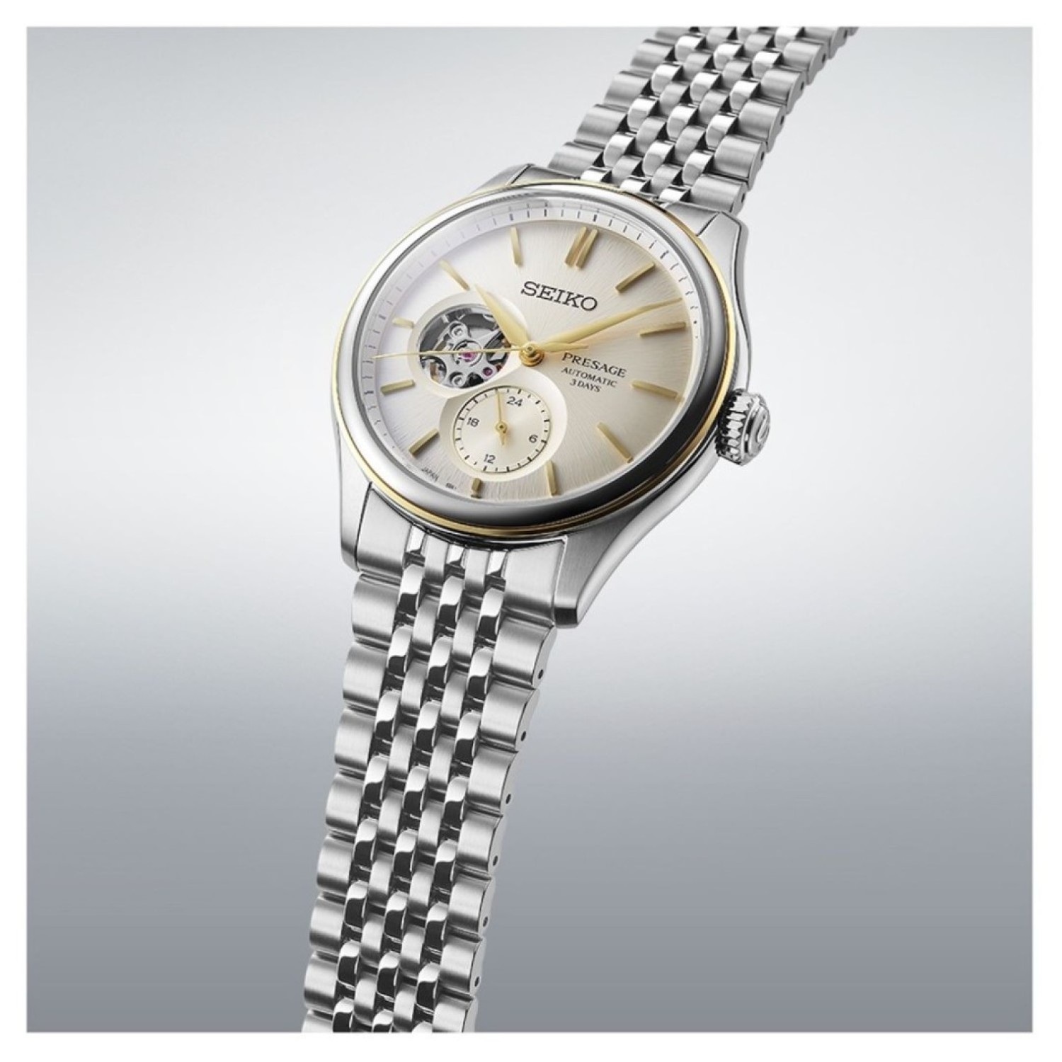 SPB480 Seiko Presage Classic Automatic Watch – Seiko Watches NZ SPB480 Seiko Presage Classic Automatic Watch by Seiko Watches NZ |Cream Dial and Gold colour markings