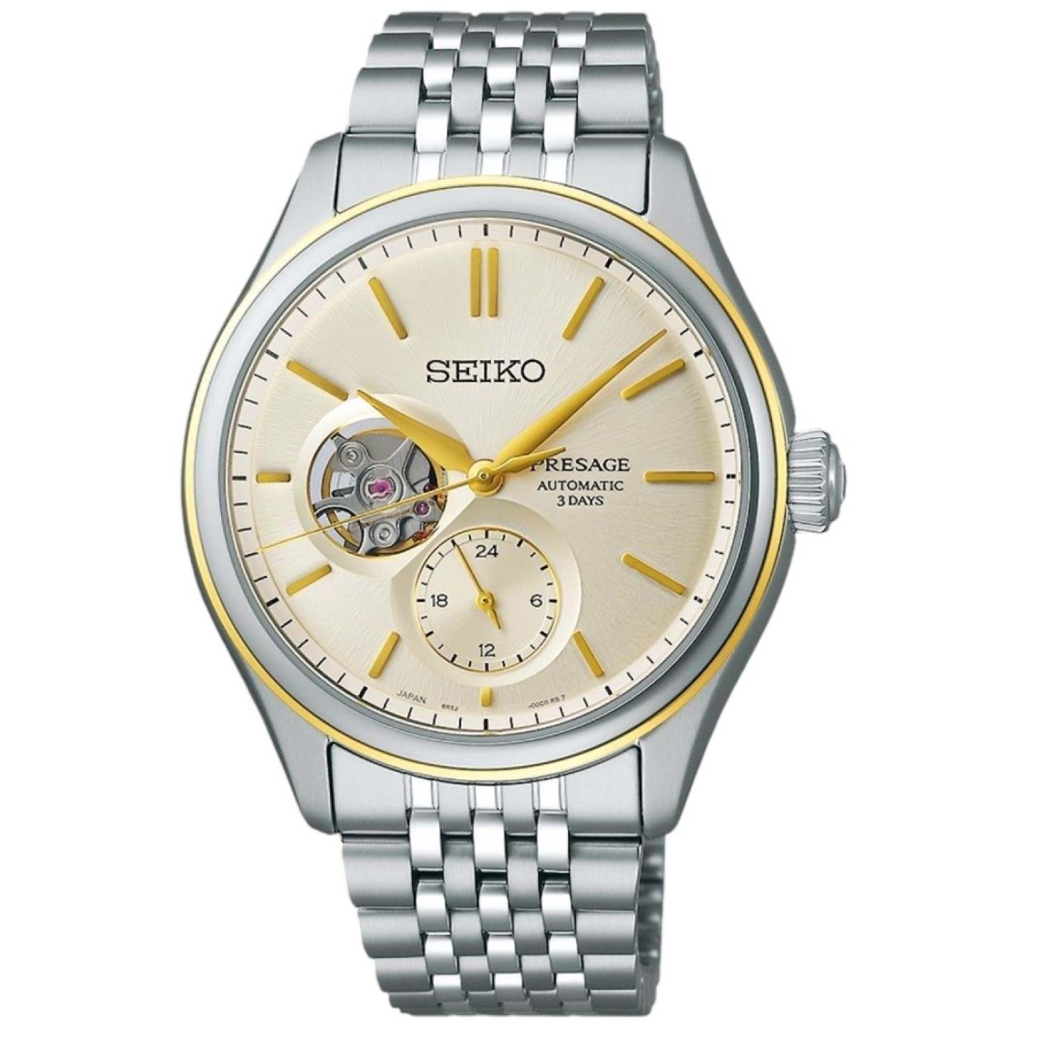 SPB480 Seiko Presage Classic Automatic Watch – Seiko Watches NZ SPB480 Seiko Presage Classic Automatic Watch by Seiko Watches NZ |Cream Dial and Gold colour markings