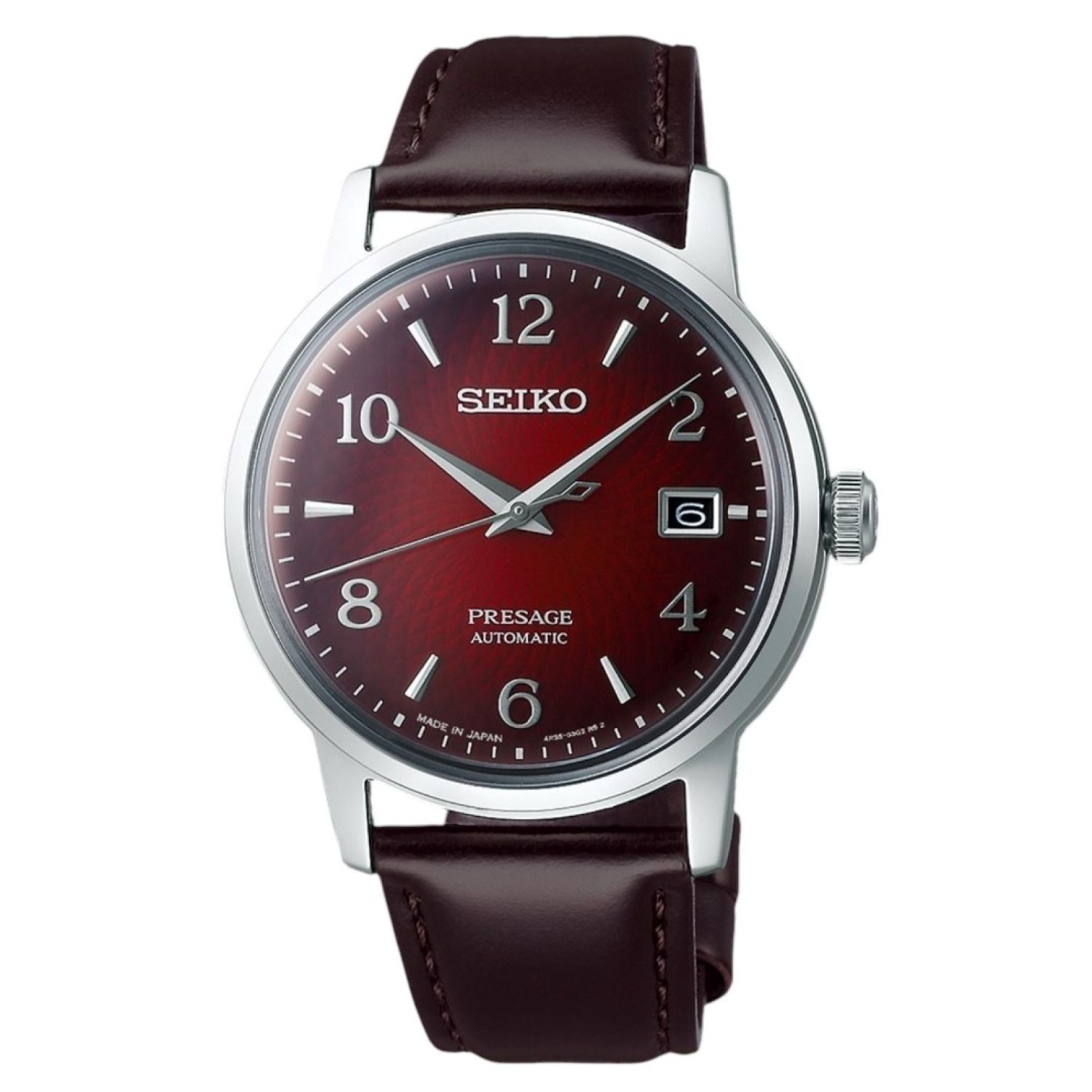SRPE41J SEIKO Presage Cocktail Time Automatic Watch SRPE41J - seiko presage nz SRPE41J SEIKO Presage Cocktail Time Automatic Watch. The Seiko Presage SRPE41J is an automatic movement watch with a manual winding capacity. This mens watch features a stainless steel case and bracelet with a sunburst red face and a date function. The Pr