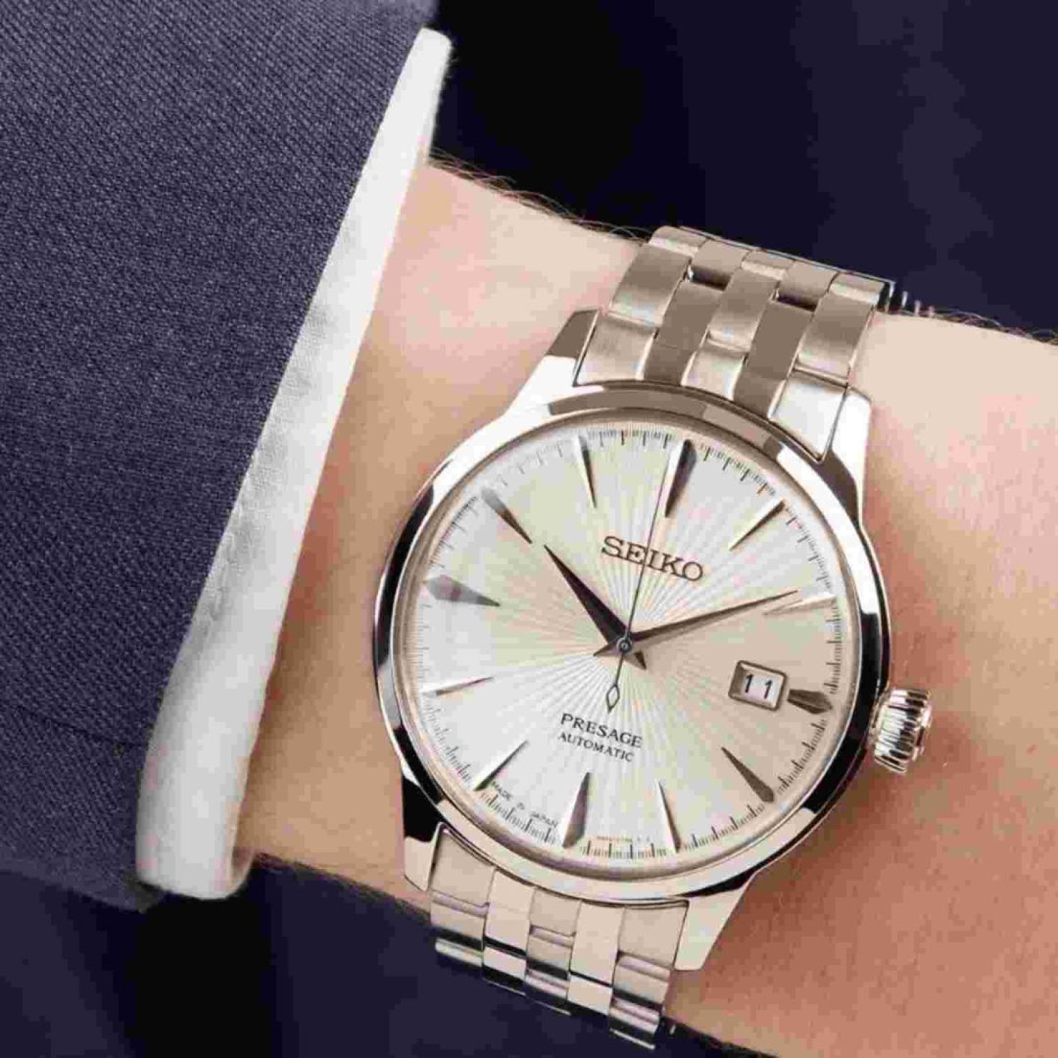 SRPG23J Seiko Presage Automatic Mens Cocktail Time Watch SRPG23J Afterpay SRPG23J Seiko Presage Automatic Mens Cocktail Time Watch. Seiko Presage Automatic Mens Cocktail Time Watch Inspired by the bar for you Afterpay - Split your purchase into 4 instalments - Pay for your purchase over 4 instalments, due every two weeks. You’l