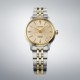 SRPL64J Seiko Ladies Bi-Tone Presage Cocktail Time – Gold-Toned Dial with Silver & Gold Accents, Stainless Steel Bracelet, and Automatic Movement SRPL64J Seiko Ladies Bi-Tone Presage Cocktail Time – Elegant gold-toned dial with silver and gold accents, automatic movement, and stainless steel bracelet.