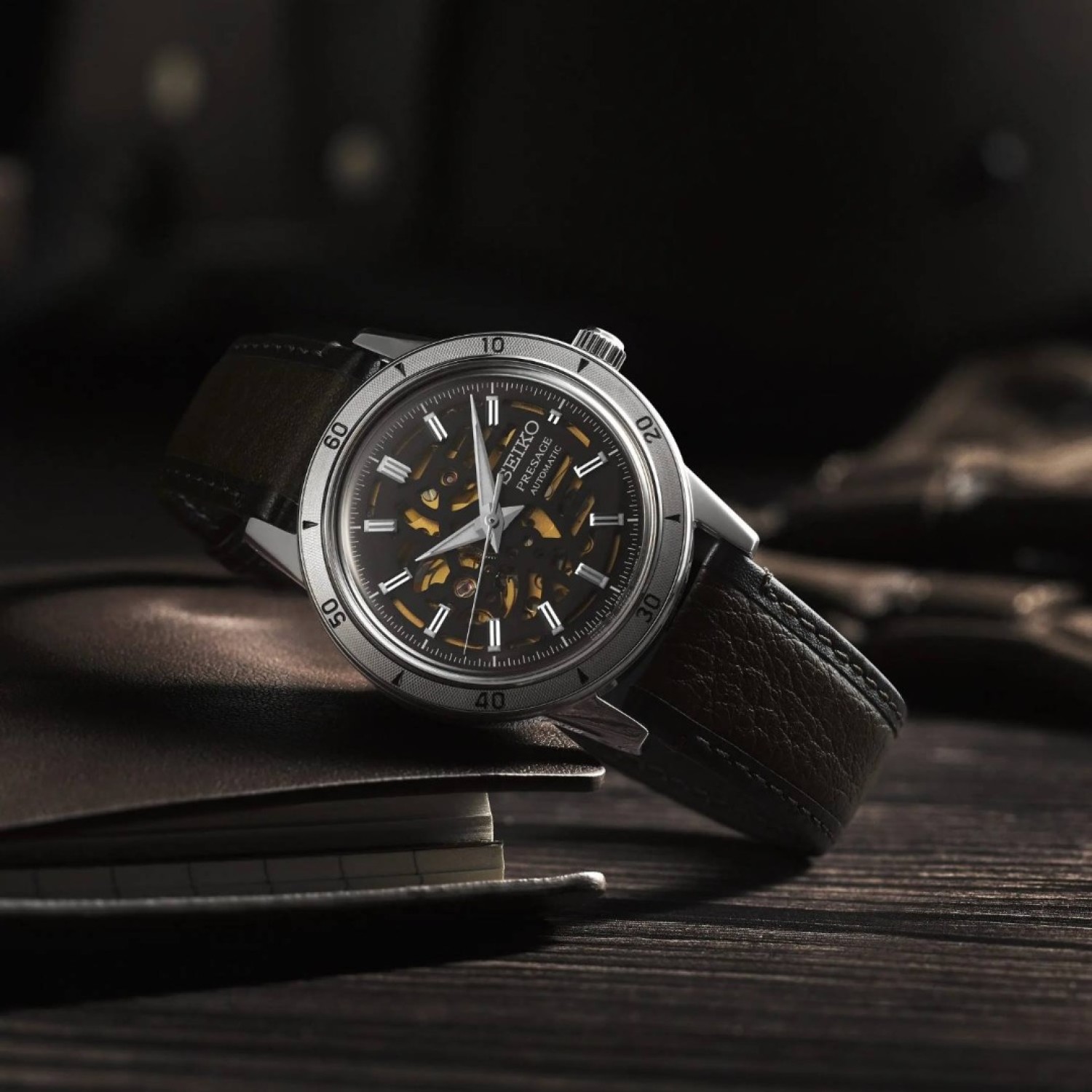 SSA461J Seiko Presage Style60's Watch - Dark Brown Leather Strap with Multi-Colored Dial SSA461J Seiko Presage Style60's Watch by Seiko Watches NZ | Dark brown leather strap with multi coloured dial