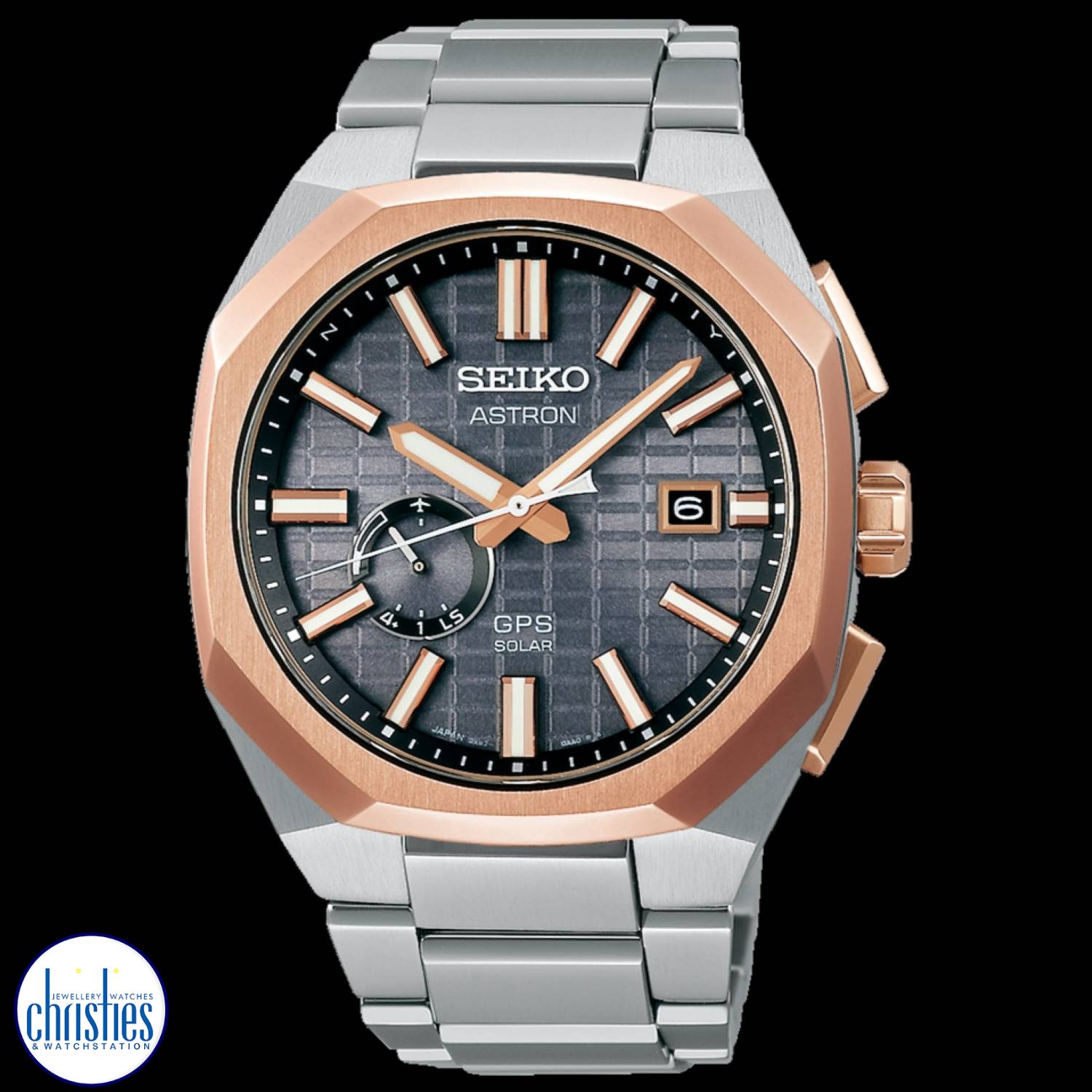 Christies Jewellery - SSJ014J1 Seiko Astron 2 Tone Titanium Luxury Watch diamond rings nz SSJ014J1 Seiko Astron 2 Tone Titanium Luxury Watch SSJ014J diamond jewellery