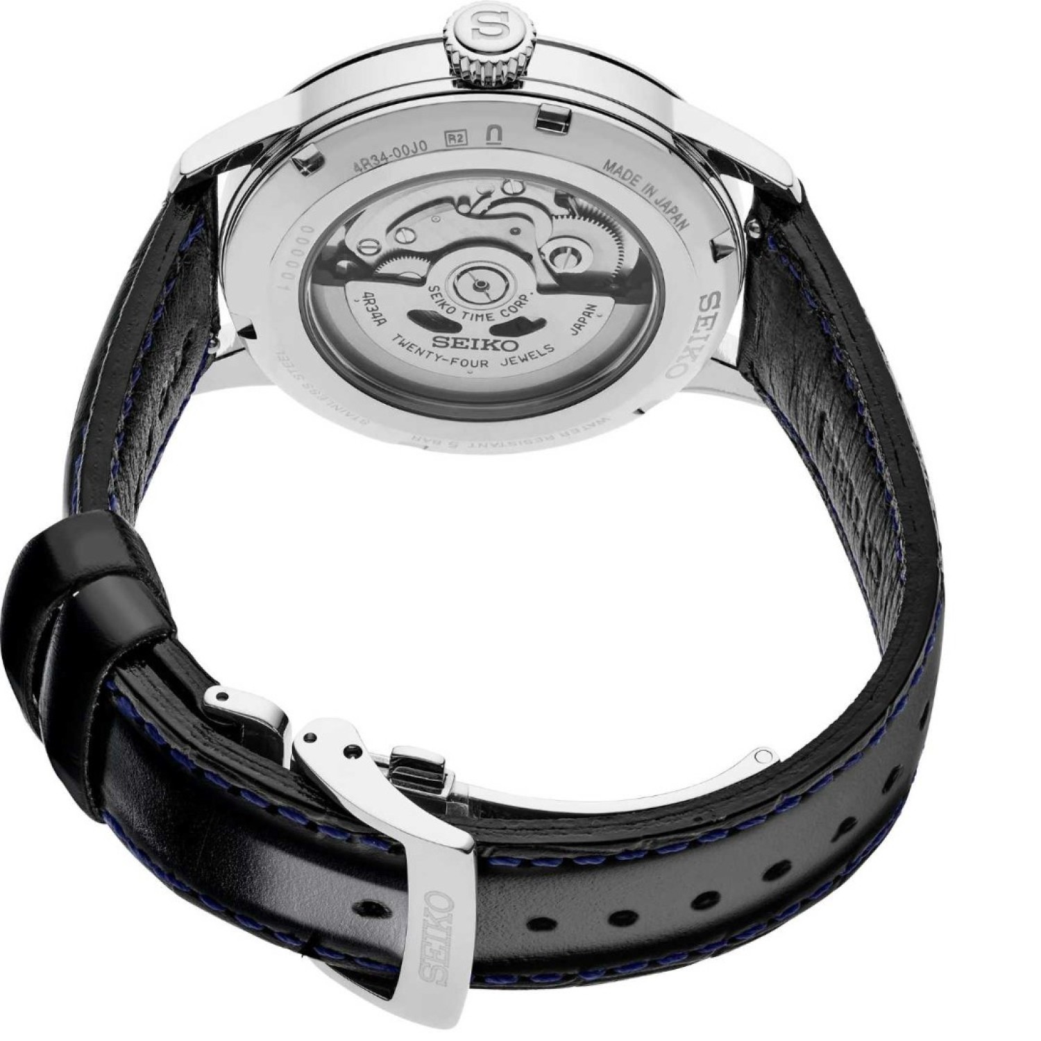 Seiko Presage Cocktail Time GMT SSK049J Watch Seiko Presage Cocktail Time GMT Silver Bullet SSK049J dial closeup