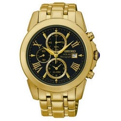 SSC196P-9  SEIKO Le Grand Sport Gold Solar Chronograph Watch
