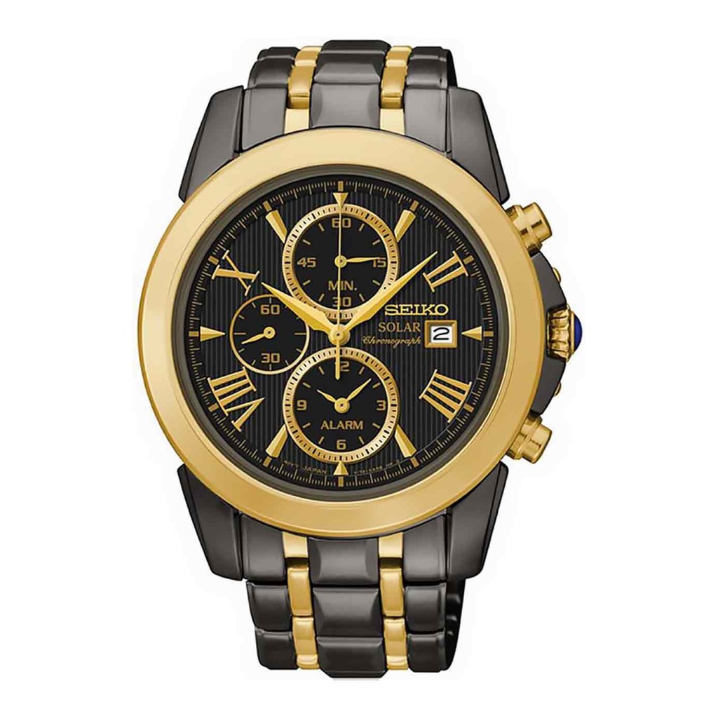 Seiko gold chronograph mens watch 2025