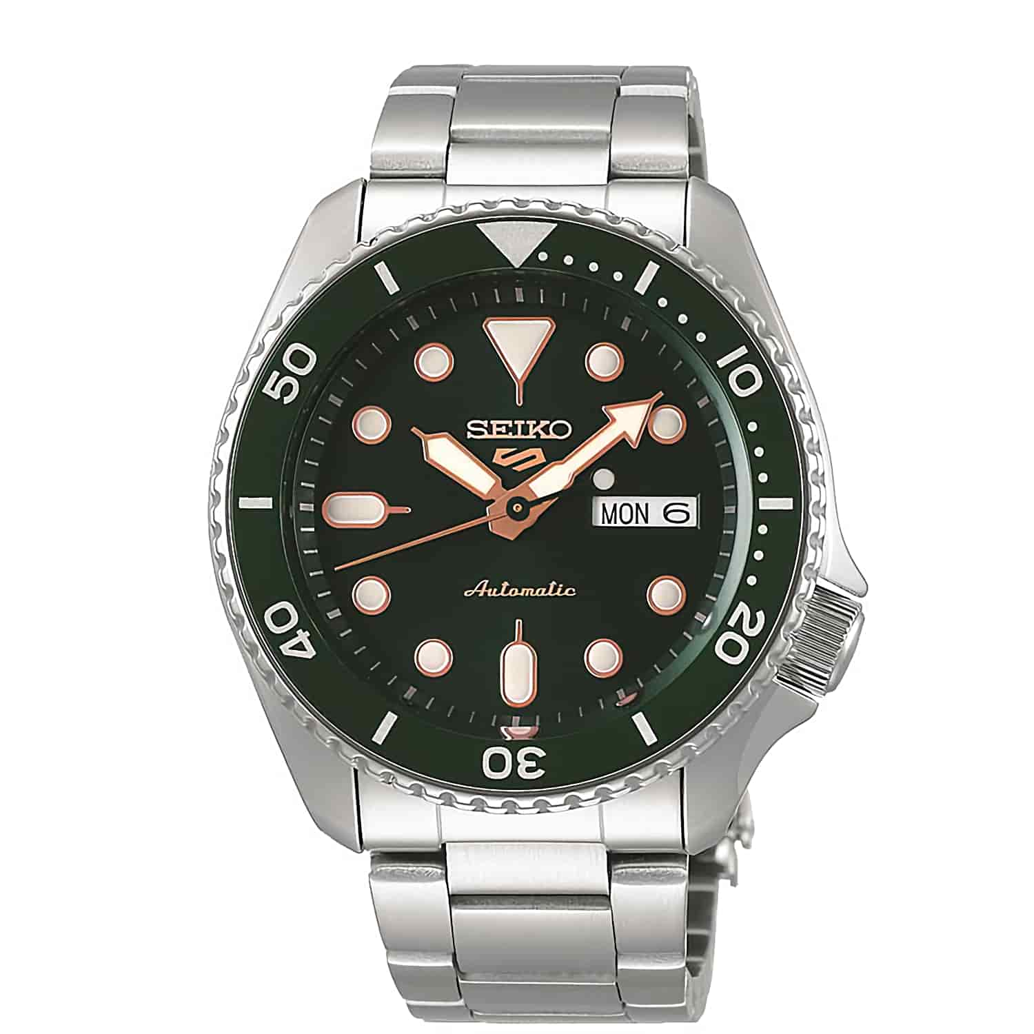SRPD63K SEIKO 5 Gents Automatic Stainless Steel Watch SRPD63K SRPD63K SEIKO 5 Gents Automatic Stainless Steel Watch. SEIKOs iconic watch collection, the SEIKO 5 series was first introduced in 1963 and has been an integral part of the SEIKO watch family ever since. 2019 sees the SEIKO 5 series take on a new modern lo