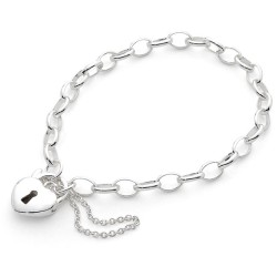 Sterling Silver Padlock Bracelet