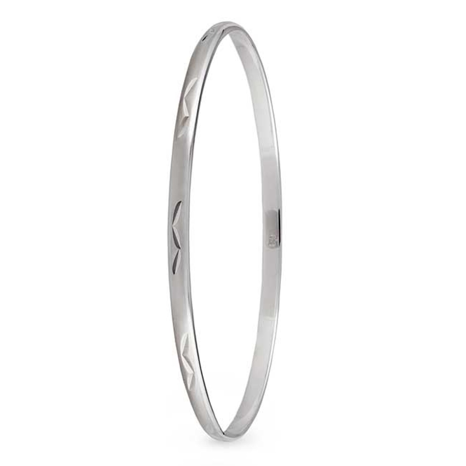 Silver Bangle. A sterling silver patterned 3mm bangle Made from 925 sterling silver 3mm in width Ships with a Christies Jewellery 5 Year Written Guarantee.​  @christies.online