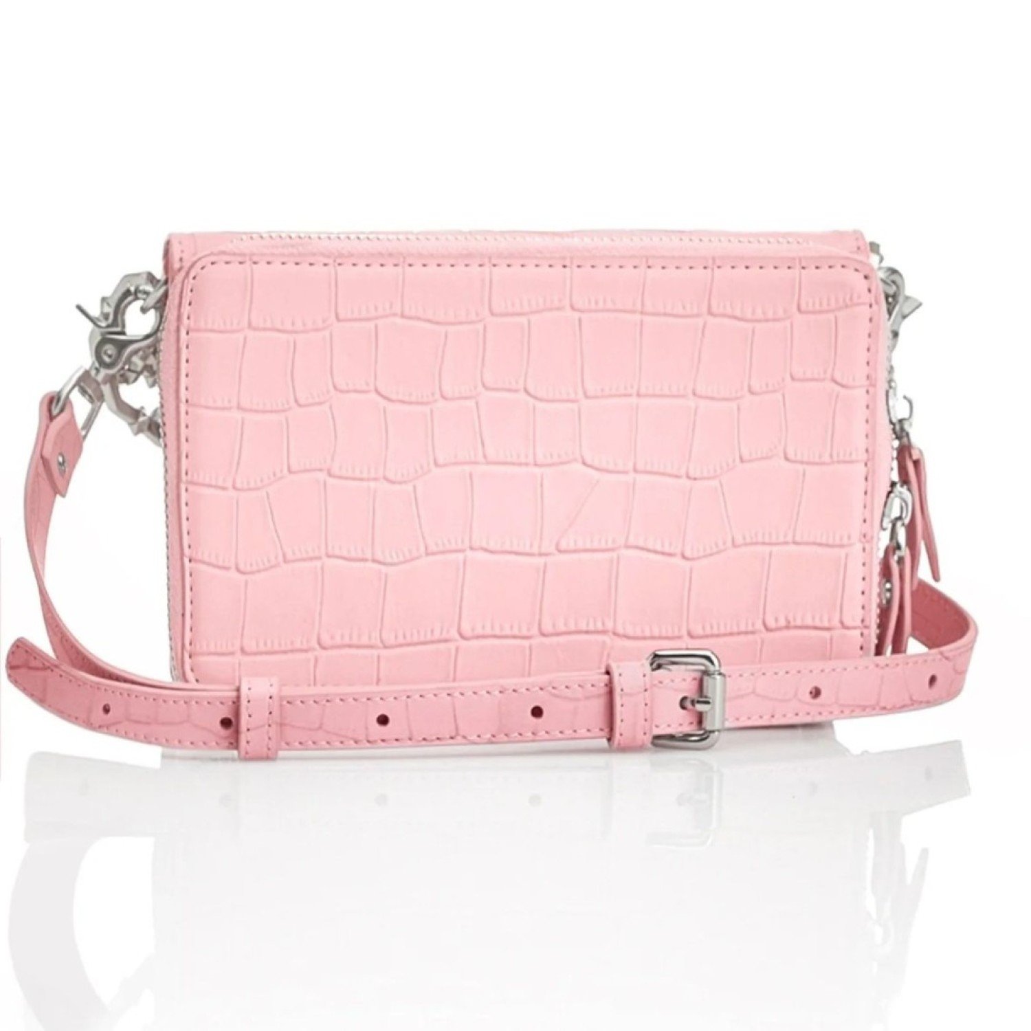Little Trouble Bag – Stolen Girlfriends Club Jewellery | Christies Jewellery & Watches Little Trouble Bag by Stolen Girlfriends Club Jewellery | Pink with silver chain strap