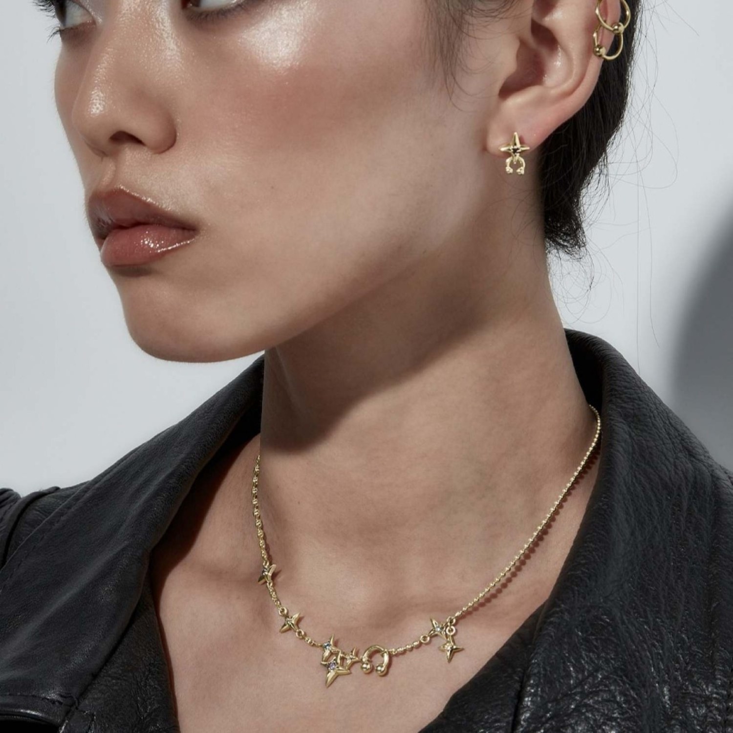 COSMIC PUNK STUD EARRINGS GOLD PLATED - JWL3-25-2-GP – Stolen Girlfriends Club Jewellery | Christies Jewellery & Watches COSMIC PUNK STUD EARRINGS GOLD PLATED - JWL3-25-2-GP by Stolen Girlfriends Club Jewellery | Christies Jewellery & Watches