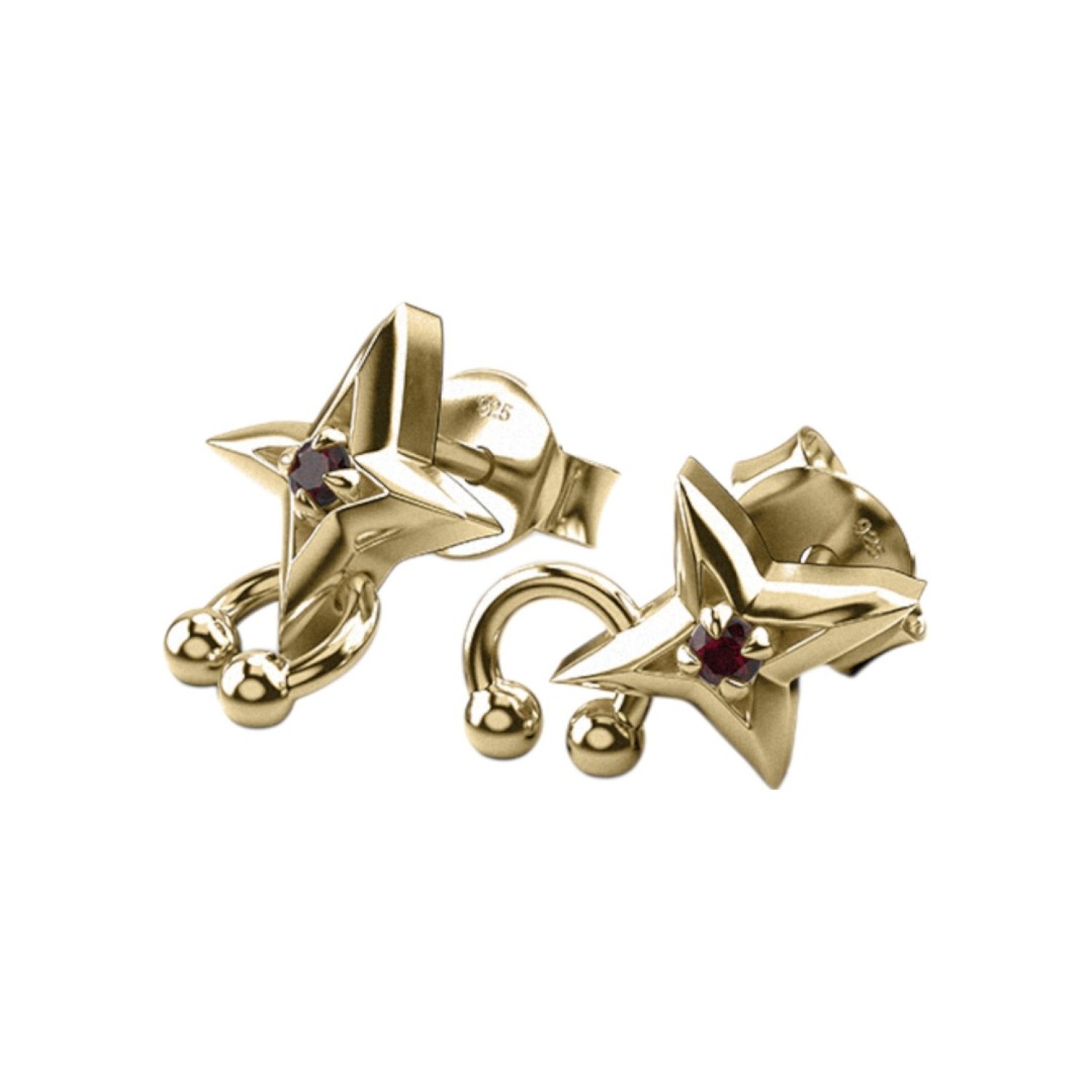 COSMIC PUNK STUD EARRINGS GOLD PLATED - JWL3-25-2-GP – Stolen Girlfriends Club Jewellery | Christies Jewellery & Watches COSMIC PUNK STUD EARRINGS GOLD PLATED - JWL3-25-2-GP by Stolen Girlfriends Club Jewellery | Christies Jewellery & Watches