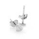 Tiny Stolen Heart Earrings – Stolen Girlfriends Club Jewellery Tiny Stolen Heart Earrings by Stolen Girlfriends Club Jewellery | A pair of heart-shaped stud earrings with the word 'STOLEN' engraved on the front of each heart.