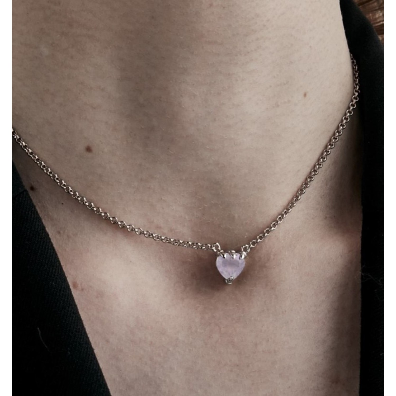 Stolen Talon Necklace Silver by Stolen Girlfriends Club Jewellery - Pink Topaz Heart Pendant Stolen Talon Necklace Silver by Stolen Girlfriends Club Jewellery | with pink topaz heart pendant