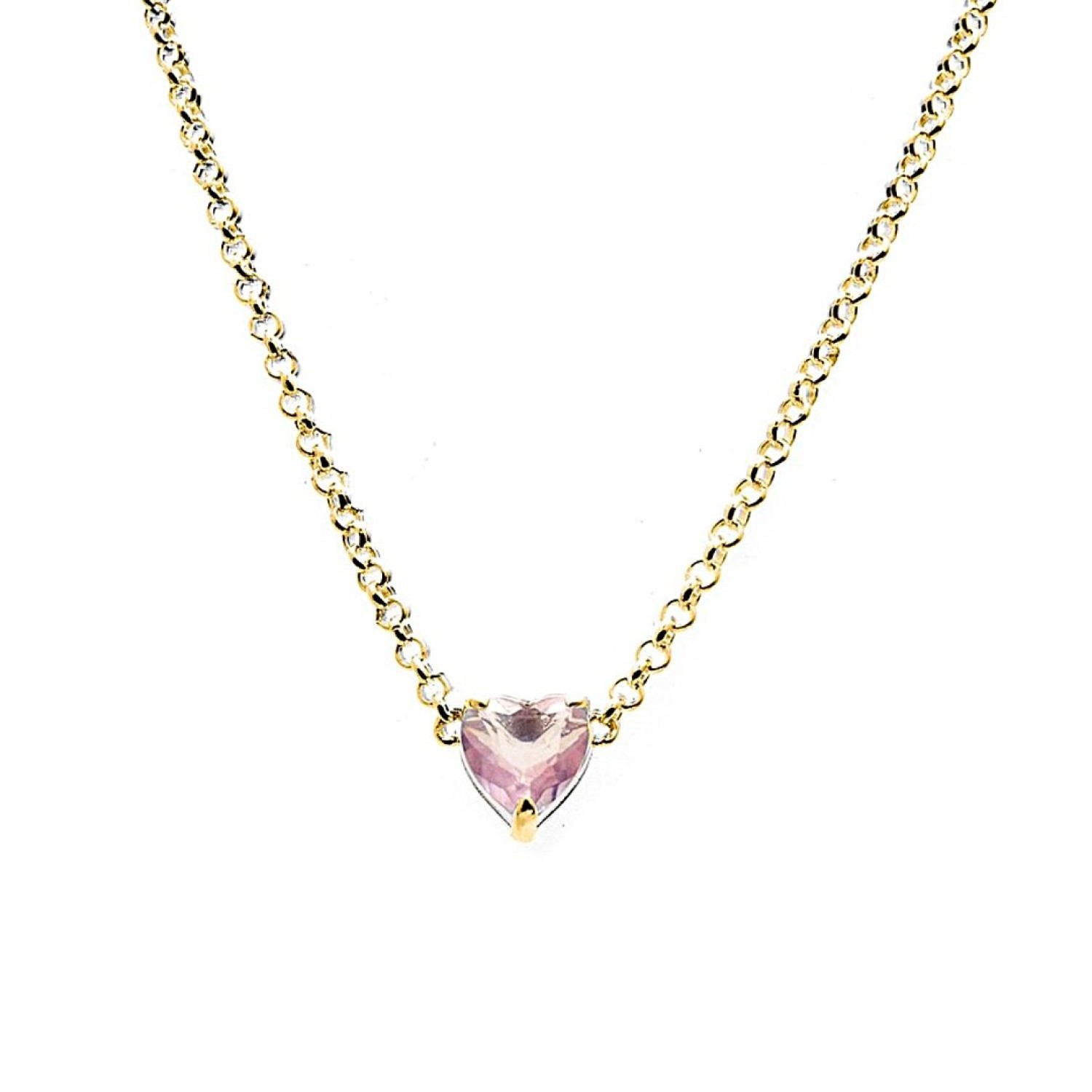 Stolen Talon Necklace Gold Plated – Stolen Girlfriends Club Jewellery | with pink topaz heart pendant Stolen Talon Necklace Gold Plated by Stolen Girlfriends Club Jewellery | with pink topaz heart pendant