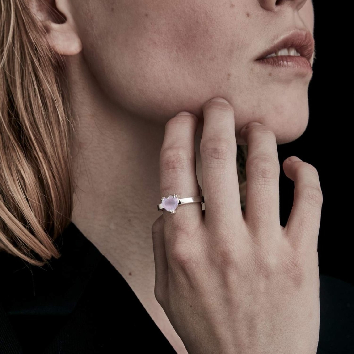 Stolen Talon Ring Silver – Stolen Girlfriends Club Jewellery | with Pink topaz heart Stolen Talon Ring Silver by Stolen Girlfriends Club Jewellery | with Pink topaz heart