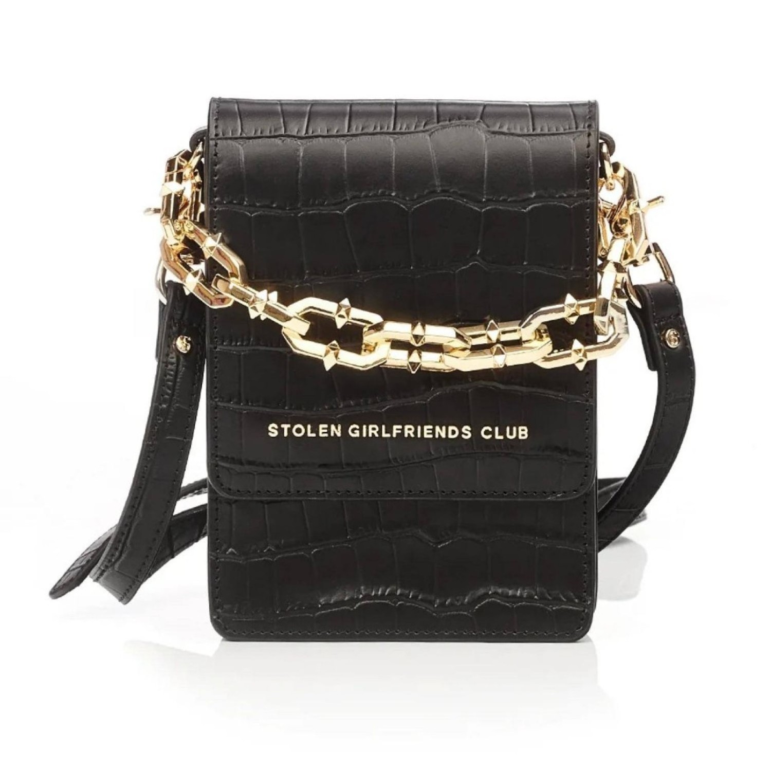 On Tour Bag Gold – Stolen Girlfriends Club Jewellery | Mattie Black with gold tone harware On Tour Bag Gold by Stolen Girlfriends Club Jewellery | Christies Jewellery & Watches