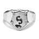 SHIELD SIGNET RING – Stolen Girlfriends Club Jewellery SHIELD SIGNET RING by Stolen Girlfriends Club Jewellery | Silver shield signet ring with an engraved letter 'S' and four small raised elements at the corners of the shield