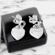 Stolen Mini Love Chain Earring JWL1-25-28 – Stolen Girlfriends Club Jewellery Stolen Mini Love Chain Earring JWL1-25-28 by Stolen Girlfriends Club Jewellery | Silver Heart with Stolen engraved drop studs earrings