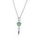 Stolen Punk Spike Necklace - Green Amethyst – Stolen Girlfriends Club Jewellery Stolen Punk Spike Necklace - Green Amethyst by Stolen Girlfriends Club Jewellery | Featuring a sterling silver chain with a heart-shaped green amethyst pendant and a bold silver spike accent, creating a striking blend of elegance and edge.
