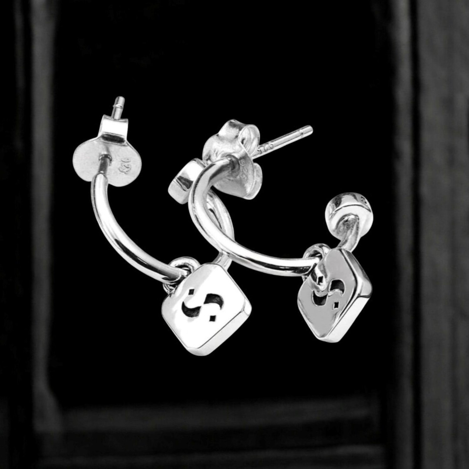 Stolen S-Logo Tag Anchor Earrings JWL1-25-3 – Stolen Girlfriends Club Jewellery | Christies Jewellery & Watches Stolen S-Logo Tag Anchor Earrings JWL1-25-3 by Stolen Girlfriends Club Jewellery | Stolen S-Logo Tag Anchor on Semi hoop with pierced earrings