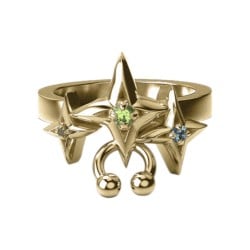 THE COSMIC PUNK MULTI RING GOLD PLATED- JWL3-25-4-GP