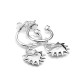Love Locket Anchor Stud Earrings – Romantic Silver Heart Padlock Design – Stolen Girlfriends Club Jewellery Love Locket Anchor Stud Earrings – Silver heart-shaped padlock earrings with spikes and 'Stolen' engraving, featuring a polished finish.